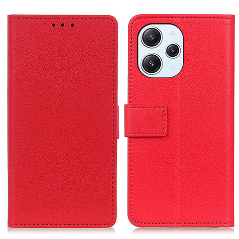 Custodia Portafoglio In Pelle Cover con Supporto M08L per Xiaomi Redmi 12 4G Rosso