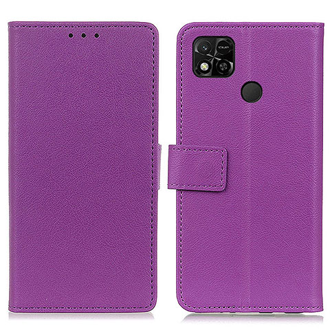 Custodia Portafoglio In Pelle Cover con Supporto M08L per Xiaomi Redmi 9 India Viola