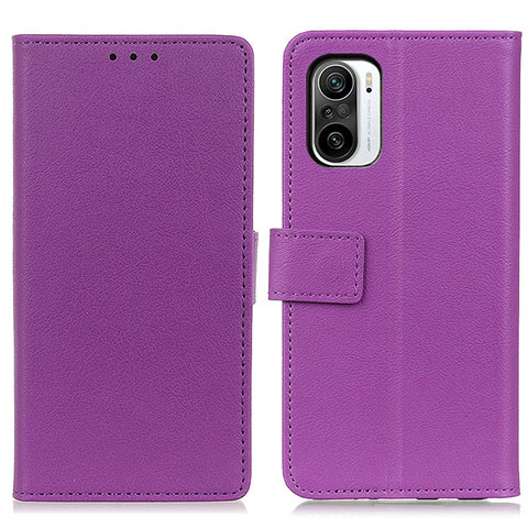 Custodia Portafoglio In Pelle Cover con Supporto M08L per Xiaomi Redmi K40 5G Viola