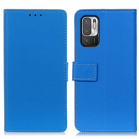Custodia Portafoglio In Pelle Cover con Supporto M08L per Xiaomi Redmi Note 10 5G Blu