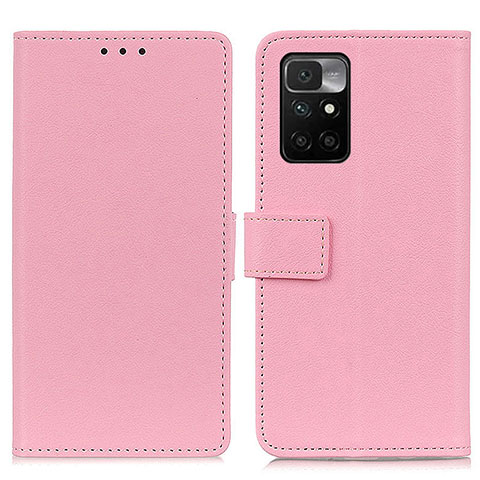 Custodia Portafoglio In Pelle Cover con Supporto M08L per Xiaomi Redmi Note 11 4G (2021) Rosa