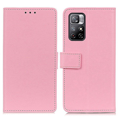 Custodia Portafoglio In Pelle Cover con Supporto M08L per Xiaomi Redmi Note 11 5G Rosa