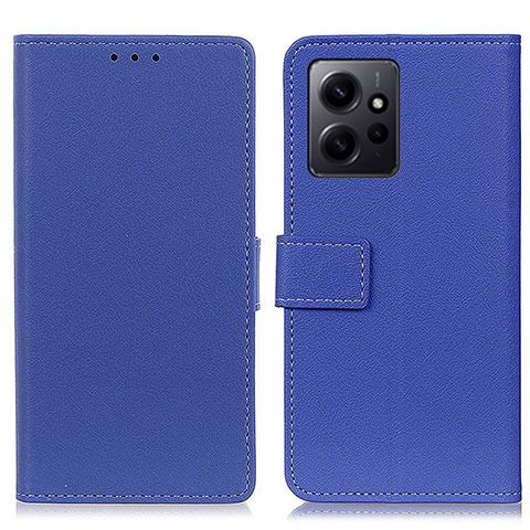 Custodia Portafoglio In Pelle Cover con Supporto M08L per Xiaomi Redmi Note 12 4G Blu