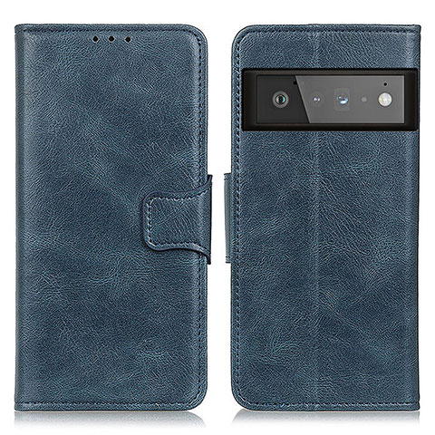 Custodia Portafoglio In Pelle Cover con Supporto M09L per Google Pixel 6 Pro 5G Blu