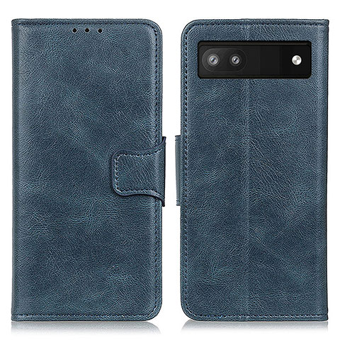 Custodia Portafoglio In Pelle Cover con Supporto M09L per Google Pixel 6a 5G Blu