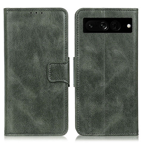 Custodia Portafoglio In Pelle Cover con Supporto M09L per Google Pixel 7 Pro 5G Verde