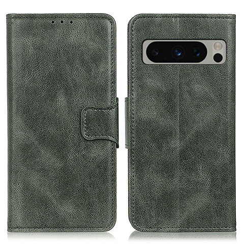 Custodia Portafoglio In Pelle Cover con Supporto M09L per Google Pixel 8 Pro 5G Verde