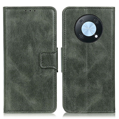 Custodia Portafoglio In Pelle Cover con Supporto M09L per Huawei Enjoy 50 Pro Verde