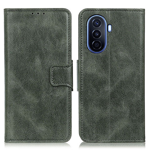 Custodia Portafoglio In Pelle Cover con Supporto M09L per Huawei Enjoy 50 Verde