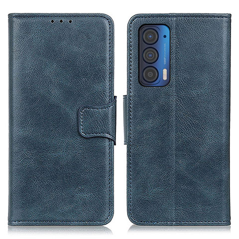 Custodia Portafoglio In Pelle Cover con Supporto M09L per Motorola Moto Edge (2021) 5G Blu