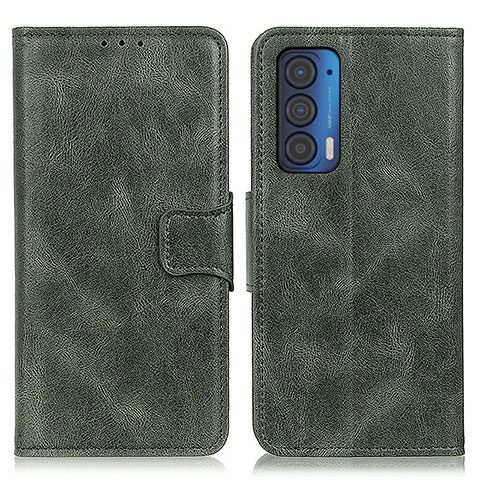 Custodia Portafoglio In Pelle Cover con Supporto M09L per Motorola Moto Edge (2021) 5G Verde