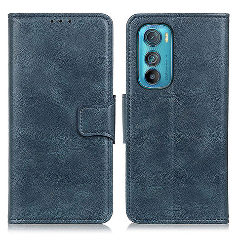 Custodia Portafoglio In Pelle Cover con Supporto M09L per Motorola Moto Edge 30 5G Blu