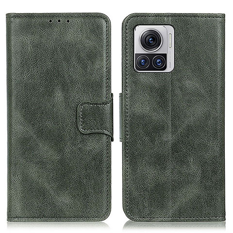 Custodia Portafoglio In Pelle Cover con Supporto M09L per Motorola Moto Edge X30 Pro 5G Verde