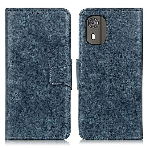 Custodia Portafoglio In Pelle Cover con Supporto M09L per Nokia C02 Blu