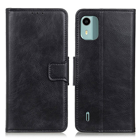 Custodia Portafoglio In Pelle Cover con Supporto M09L per Nokia C12 Nero