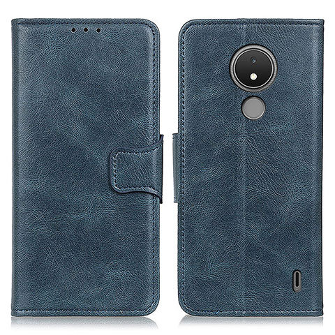 Custodia Portafoglio In Pelle Cover con Supporto M09L per Nokia C21 Blu