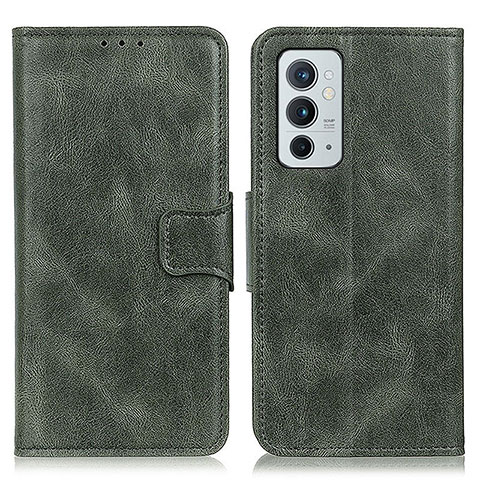 Custodia Portafoglio In Pelle Cover con Supporto M09L per OnePlus 9RT 5G Verde