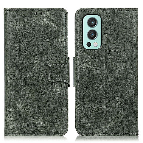 Custodia Portafoglio In Pelle Cover con Supporto M09L per OnePlus Nord 2 5G Verde