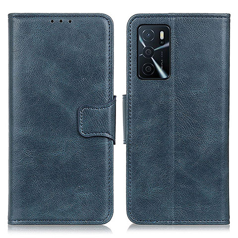 Custodia Portafoglio In Pelle Cover con Supporto M09L per Oppo A16s Blu