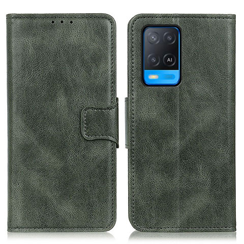 Custodia Portafoglio In Pelle Cover con Supporto M09L per Oppo A54 4G Verde