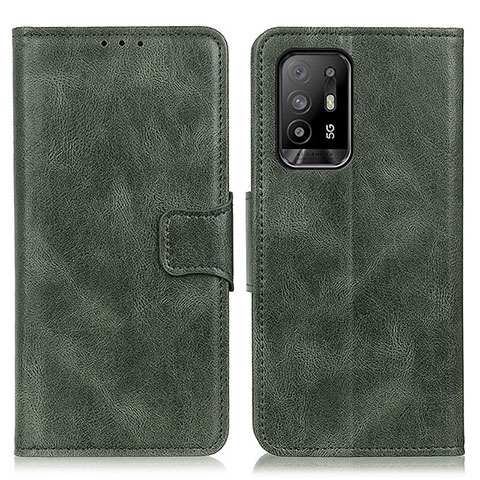 Custodia Portafoglio In Pelle Cover con Supporto M09L per Oppo F19 Pro+ Plus 5G Verde