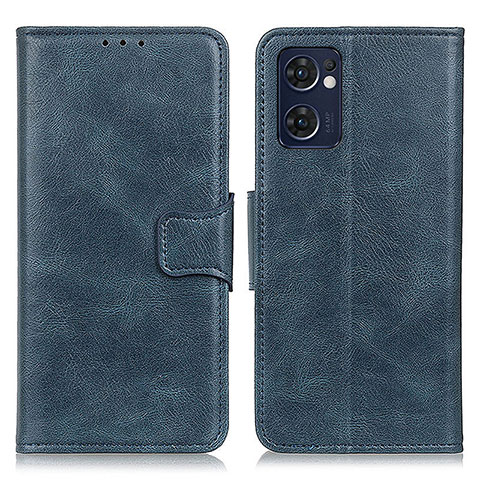 Custodia Portafoglio In Pelle Cover con Supporto M09L per Oppo Find X5 Lite 5G Blu