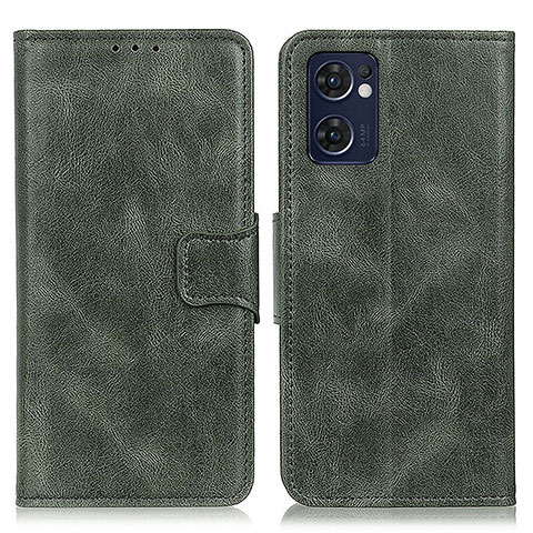 Custodia Portafoglio In Pelle Cover con Supporto M09L per Oppo Reno7 5G Verde