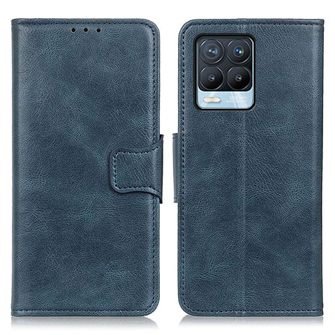 Custodia Portafoglio In Pelle Cover con Supporto M09L per Realme 8 Pro Blu