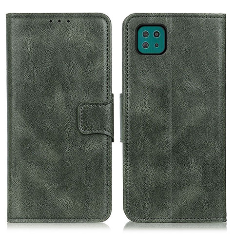 Custodia Portafoglio In Pelle Cover con Supporto M09L per Samsung Galaxy F42 5G Verde