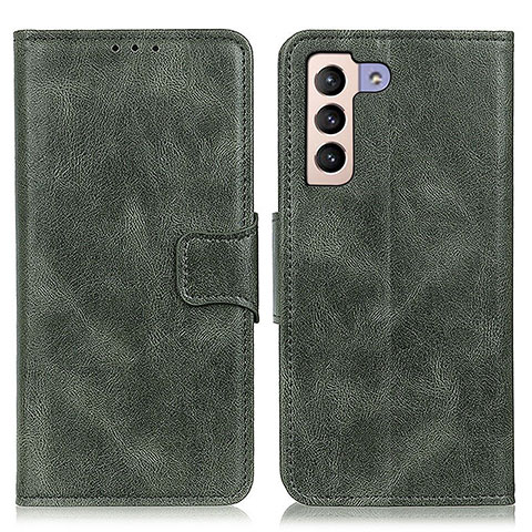 Custodia Portafoglio In Pelle Cover con Supporto M09L per Samsung Galaxy S21 FE 5G Verde