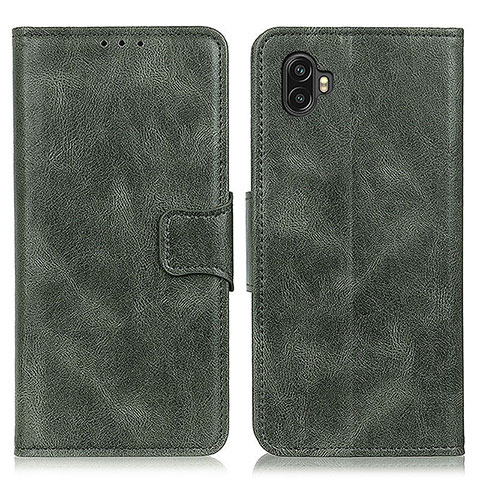 Custodia Portafoglio In Pelle Cover con Supporto M09L per Samsung Galaxy Xcover Pro 2 5G Verde