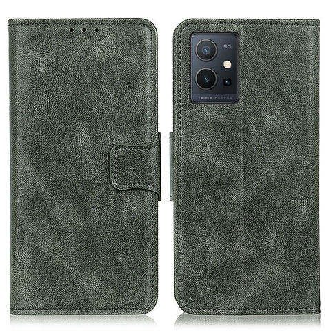 Custodia Portafoglio In Pelle Cover con Supporto M09L per Vivo Y55s 5G Verde