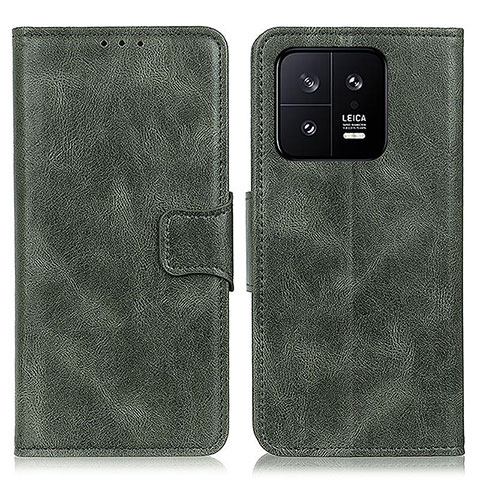 Custodia Portafoglio In Pelle Cover con Supporto M09L per Xiaomi Mi 13 5G Verde