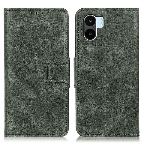 Custodia Portafoglio In Pelle Cover con Supporto M09L per Xiaomi Poco C50 Verde