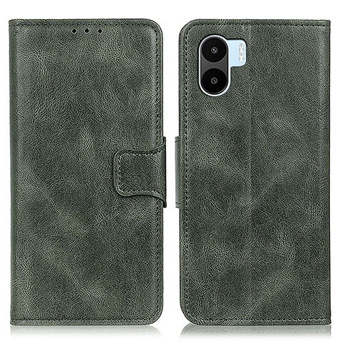 Custodia Portafoglio In Pelle Cover con Supporto M09L per Xiaomi Poco C51 Verde