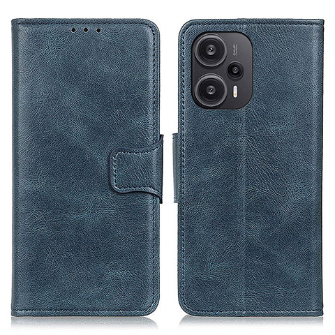 Custodia Portafoglio In Pelle Cover con Supporto M09L per Xiaomi Poco F5 5G Blu