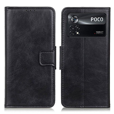 Custodia Portafoglio In Pelle Cover con Supporto M09L per Xiaomi Poco X4 Pro 5G Nero
