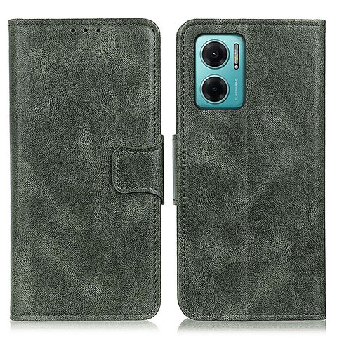 Custodia Portafoglio In Pelle Cover con Supporto M09L per Xiaomi Redmi 10 5G Verde