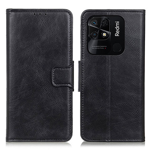 Custodia Portafoglio In Pelle Cover con Supporto M09L per Xiaomi Redmi 10 India Nero