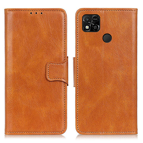 Custodia Portafoglio In Pelle Cover con Supporto M09L per Xiaomi Redmi 9 India Marrone