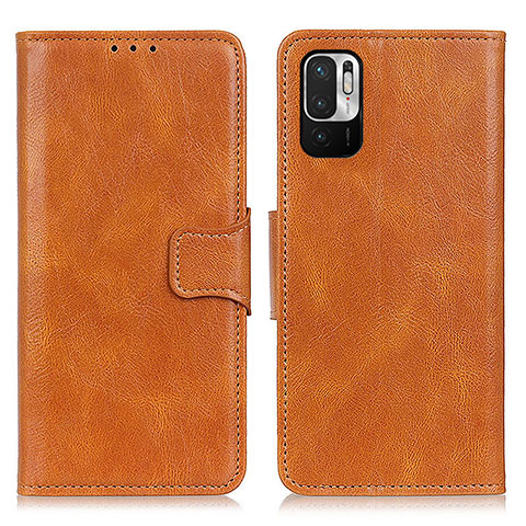 Custodia Portafoglio In Pelle Cover con Supporto M09L per Xiaomi Redmi Note 10 JE 5G Marrone