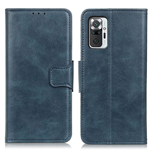 Custodia Portafoglio In Pelle Cover con Supporto M09L per Xiaomi Redmi Note 10 Pro 4G Blu