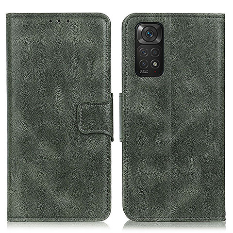 Custodia Portafoglio In Pelle Cover con Supporto M09L per Xiaomi Redmi Note 11S 4G Verde