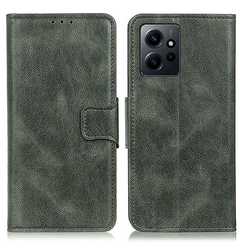 Custodia Portafoglio In Pelle Cover con Supporto M09L per Xiaomi Redmi Note 12 4G Verde