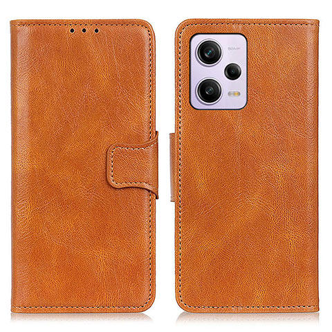 Custodia Portafoglio In Pelle Cover con Supporto M09L per Xiaomi Redmi Note 12 Pro 5G Marrone