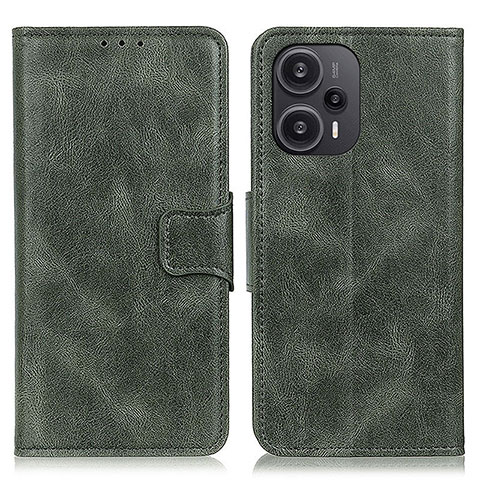 Custodia Portafoglio In Pelle Cover con Supporto M09L per Xiaomi Redmi Note 12 Turbo 5G Verde