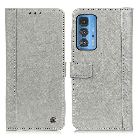 Custodia Portafoglio In Pelle Cover con Supporto M10L per Motorola Moto Edge 20 Pro 5G Grigio