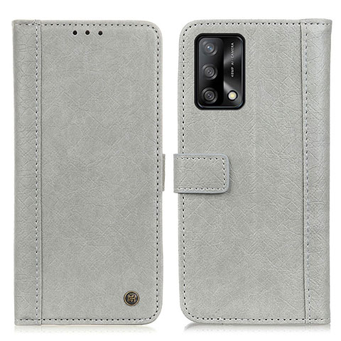 Custodia Portafoglio In Pelle Cover con Supporto M10L per Oppo A74 4G Grigio