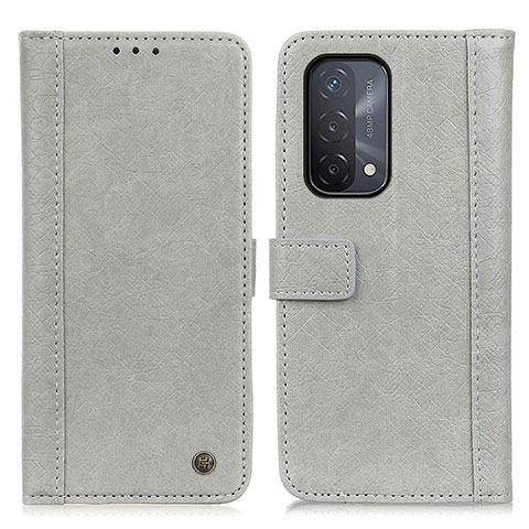 Custodia Portafoglio In Pelle Cover con Supporto M10L per Oppo A74 5G Grigio