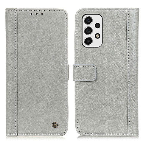 Custodia Portafoglio In Pelle Cover con Supporto M10L per Samsung Galaxy A53 5G Grigio